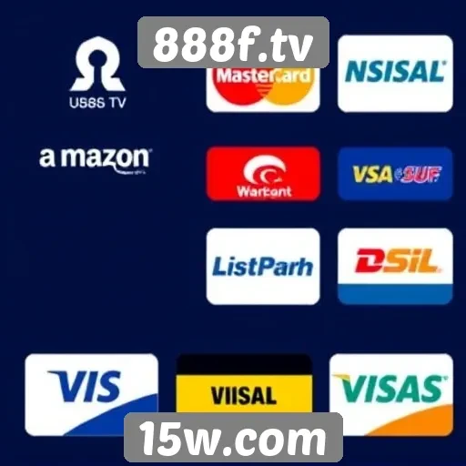 Variedade de métodos de pagamento disponíveis em 888f.tv